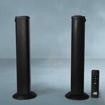 2-in-1 LED Stereo Speaker System with Bluetooth and RGB Lighting Effects