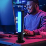 2-in-1 LED Stereo Speaker System with Bluetooth and RGB Lighting Effects