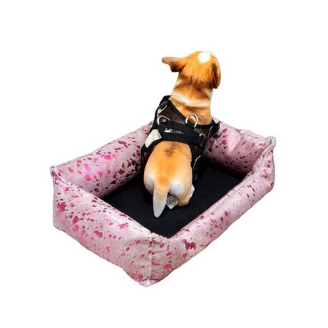 Bella Small Plush Pet Bed (Spotty Tan)