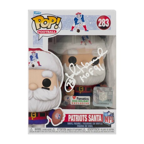 John Hannah // New England Patriots // Signed 'SANTA' Funko Pop #283