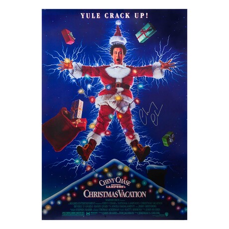 Chevy Chase // Signed 'Christmas Vacation' 27x40 F/S Movie Poster