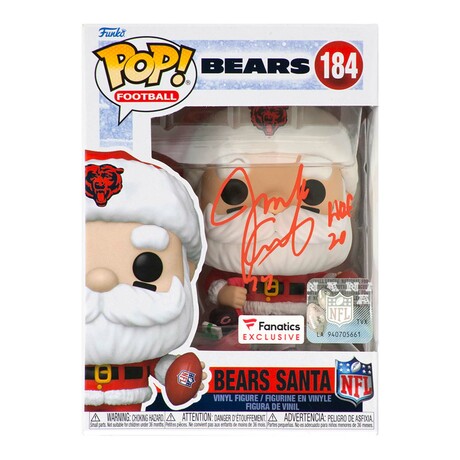 Jim Covert // Chicago Bears // Signed 'SANTA' Funko Pop #184