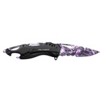 Spring Assisted Knife // TF-705DS // Skull (Grey)