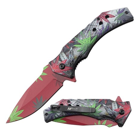 Spring Assisted Knife // MT-A2043 // 4/20 (Red/Grey)