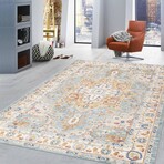 Turkish Heritage L. Blue/Ivory Area Rug (3' 0'' X 5' 0'')