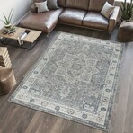 Turkish Heritage Grey/Ivory Area Rug (8' 0'' X 10' 0'')