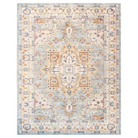 Turkish Heritage L. Blue/Ivory Area Rug (3' 0'' X 5' 0'')
