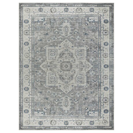 Turkish Heritage Grey/Ivory Area Rug (8' 0'' X 10' 0'')