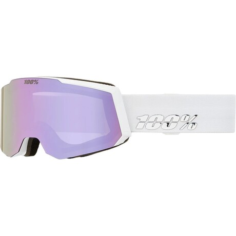100% // Snowcraft Goggle // White + Lavander + Mirror Lavender