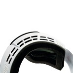 100% // Snowcraft Goggle // White + Lavander + Mirror Lavender