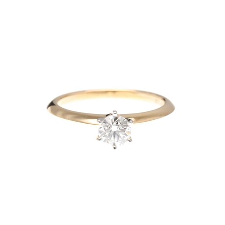 Tiffany & Co. // 18k Rose Gold + Platinum Solitaire Diamond Ring // Ring Size: 6 // Store Display