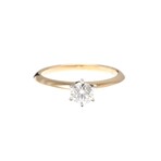 Tiffany & Co. // 18k Rose Gold + Platinum Solitaire Diamond Ring // Ring Size: 6 // Store Display