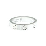 Cartier // 18k White Gold Mini Love Diamond Ring // Ring Size: 4.5 // Store Display