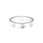 Cartier // 18k White Gold Mini Love Diamond Ring // Ring Size: 4.5 // Store Display