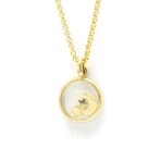 Chopard // 18k Yellow Gold Happy Moon Star Diamond Pendant Necklace // 16.53" // Store Display