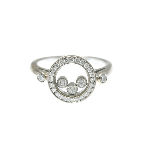 Chopard // 18k White Gold Happy Diamond Ring // Ring Size: 6 // Store Display