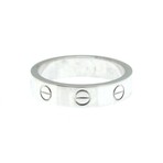 Cartier // 18k White Gold Mini Love Diamond Ring // Ring Size: 4.5 // Store Display