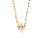 Cartier // 18k Rose Gold C Heart Diamond Pendant Necklace // 15.74" // Store Display