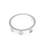 Cartier // 18k White Gold Mini Love Diamond Ring // Ring Size: 4.5 // Store Display