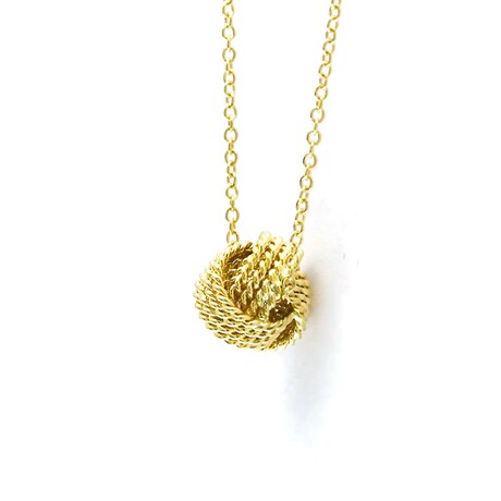 Tiffany & Co. // 18k Yellow Gold Somerset Knot Twist Pendant Necklace // 15.94" // Store Display