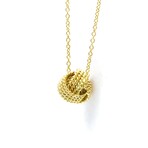 Tiffany & Co. // 18k Yellow Gold Somerset Knot Twist Pendant Necklace // 15.94" // Store Display