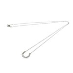 Tiffany & Co. // Platinum Horseshoe Diamond Pendant Necklace // 16.53" // Store Display