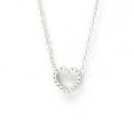 Tiffany & Co. // 18k White Gold Sentimental Heart Diamond Pendant Necklace // 15.94" // Store Display