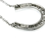 Tiffany & Co. // Platinum Horseshoe Diamond Pendant Necklace // 16.53" // Store Display