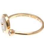 Louis Vuitton // 18k Rose Gold Berg Sun Blossom Diamond + Mother of Pearl Ring // Ring Size: 5.25 // Store Display