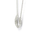 Tiffany & Co. // Platinum Horseshoe Diamond Pendant Necklace // 16.53" // Store Display