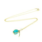 Tiffany & Co. // 18k Yellow Gold Jean Schlumberger Turquoise Egg Pendant Necklace // 18.11" // Store Display