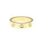 Cartier // 18k Yellow Gold Mini Love Diamond Ring // Ring Size: 4 // Store Display