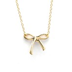 Tiffany & Co. // 18k Rose Gold Bow Sapphire Pendant Necklace // 15.94" // Store Display