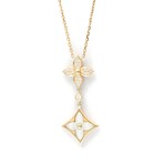 Louis Vuitton // 18k Rose Gold Pandantif Starblossom Diamond + Mother of Pearl Pendant Necklace // 14.96"-16.14" // Store Display