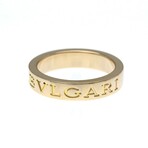 Bulgari // 18k Rose Gold Double Logo Diamond Ring // Ring Size: 5.5 // Store Display