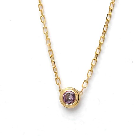 Cartier // 18k Rose Gold D'Amour Sapphire Pendant Necklace // 14.76"-15.94" // Store Display