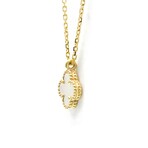Van Cleef & Arpels // 18k Yellow Gold Sweet Alhambra Mother of Pearl Pendant Necklace // 15.35"-16.14" // Store Display