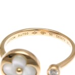 Louis Vuitton // 18k Rose Gold Berg Sun Blossom Diamond + Mother of Pearl Ring // Ring Size: 5.25 // Store Display
