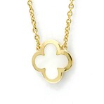 Van Cleef & Arpels // 18k Yellow Gold Pure Alhambra Mother of Pearl Pendant Necklace // 14.76"-16.33" // Store Display