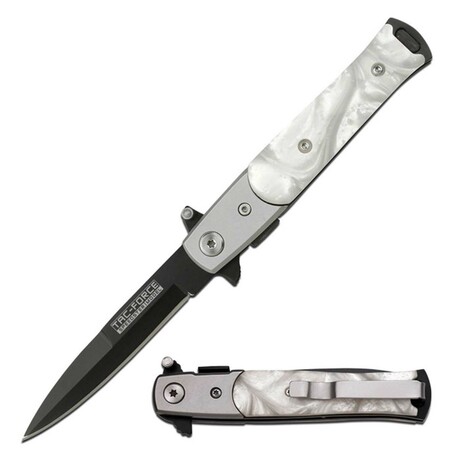 Spring Assisted Knife // TF-438 // Black Blade (Pink)