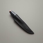 The Marble Puukko // Scandinavian Puukko // B&W Marble Epoxy Resin