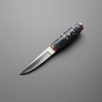 The Marble Puukko // Scandinavian Puukko // B&W Marble Epoxy Resin