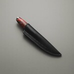 The Fillet Puukko // Scandinavian Puukko // Red Acrylic Epoxy Resin