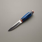 The Puukko Master // Scandinavian Puukko // Blue Acrylic Epoxy Resin