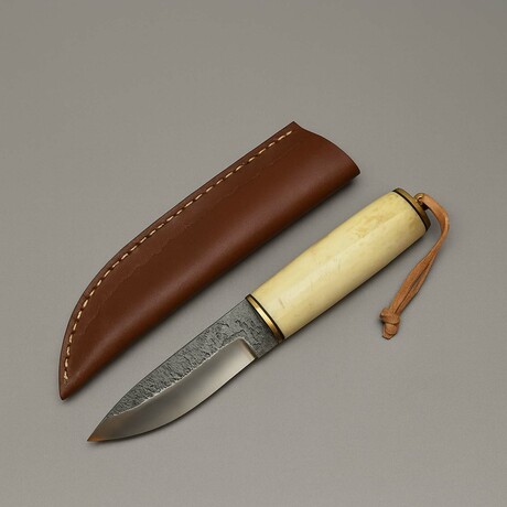 The Prime Puukko // Scandinavian Puukko // White Camel Bone