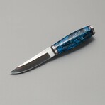 The Puukko // Scandinavian Puukko // Blue Acrylic Epoxy Resin