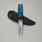 The Puukko // Scandinavian Puukko // Blue Acrylic Epoxy Resin