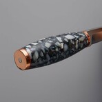 The Marble Puukko // Scandinavian Puukko // B&W Marble Epoxy Resin