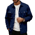 Button-Up Shacket // Navy (S)