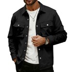 Button-Up Shacket // Black (S)